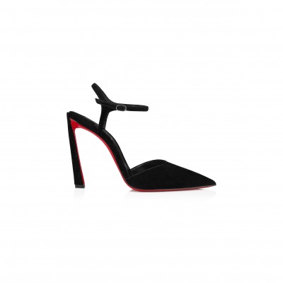 CHRISTIAN LOUBOUTIN CONDORA RIVIERA 100 MM PUMPS-VEAU VELOURS-BLACK-WOMEN 3240815B439